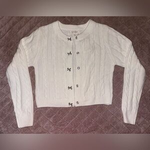 NWT Women's White Cable Knit Sweater